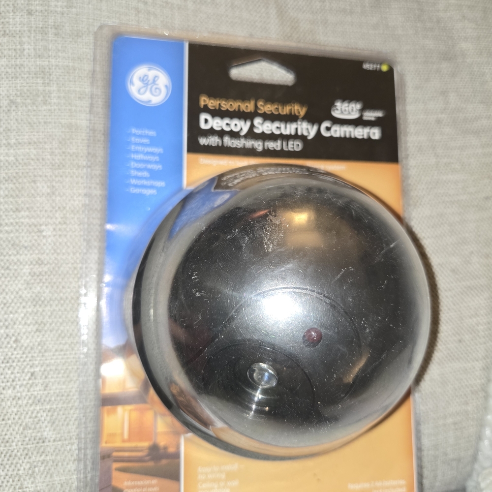 GE Decoy Security Camera with Flashing Red LED - Black